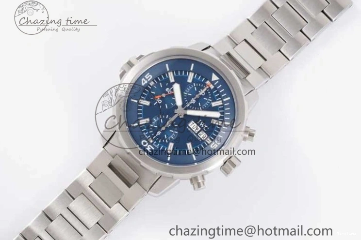 MIROTIME 0427 Aquatimer Chrono SS V6SF 1:1 Best Edition Blue Dial on SS Bracelet A Modern 7032